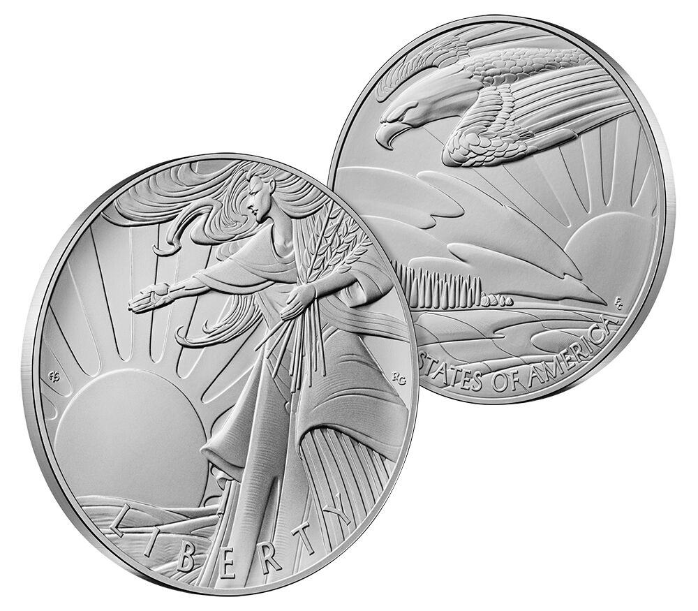 銀杯 Best of the Mint 1916 Walking Liberty Half Dollar Gold Coin and